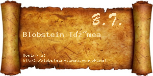 Blobstein Tímea névjegykártya